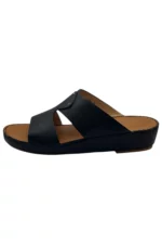 Men Sandal Black Leather.77