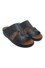 Men Sandal black Leather.90 (Big Size) - Image 2