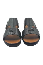 Men Sandal black Leather.90 (Big Size) - Image 4